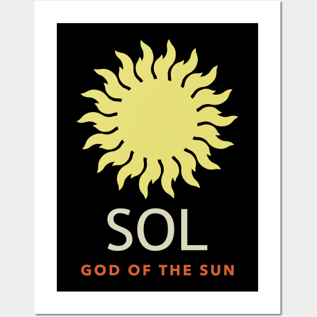 Sol Ancient Roman God of the Sun Wall Art by AgemaApparel